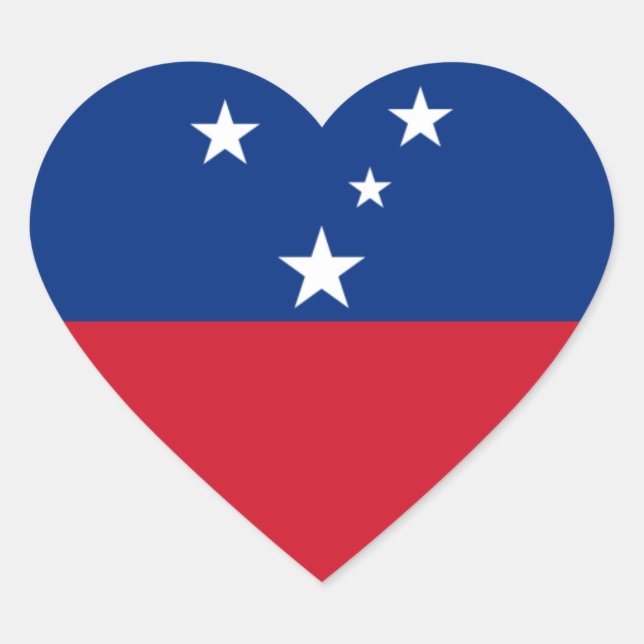 Pegatina En Forma De Corazón samoa (Anverso)