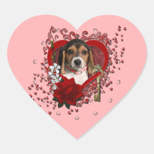 Pegatina En Forma De Corazón San Valentín - Clave para mi corazón - Cachorro be