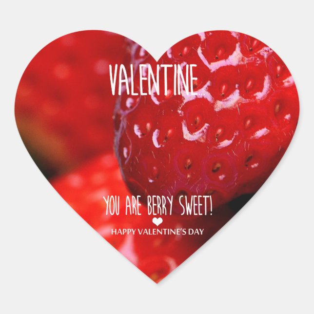 Pegatina En Forma De Corazón San Valentín, eres muy dulce. (Anverso)