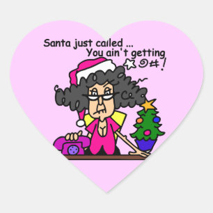 Pegatina En Forma De Corazón Santa Called