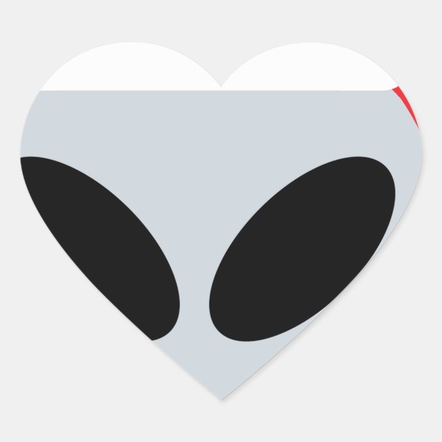 Pegatina En Forma De Corazón santa claus alien emoji (Anverso)