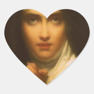 PEGATINA EN FORMA DE CORAZÓN SANTO TERESA DE ÁVILA