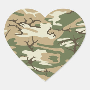 Pegatina En Forma De Corazón Scrub Camo