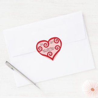 Pegatina En Forma De Corazón Sé mi corazón de San Valentín