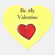 Sé mi corazón rojo valentino en amarillo