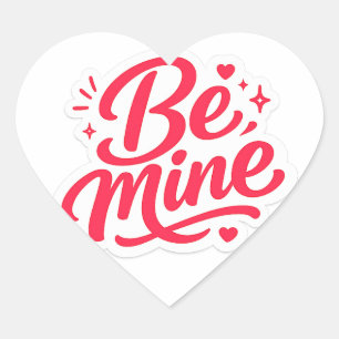Pegatina En Forma De Corazón Sé Mía Cute Corazón de San Valentín Pegatina Pi