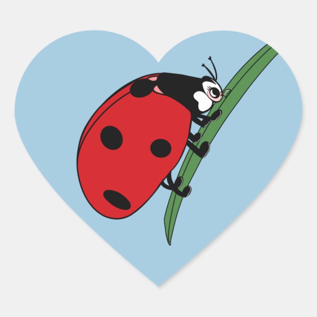 Pegatina En Forma De Corazón Sed Ladybug (Anverso)