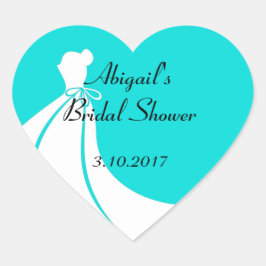 Pegatina En Forma De Corazón Sedes invitadas de ducha de novia