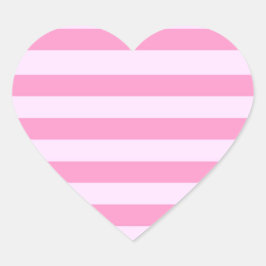 Pegatina En Forma De Corazón Sencillo patrón moderno de rayas rosadas
