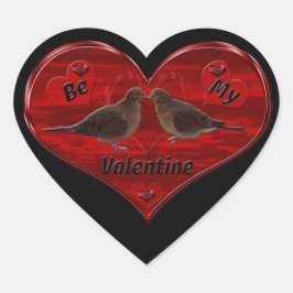 Pegatina En Forma De Corazón Ser mis palomas besadoras de San Valentín