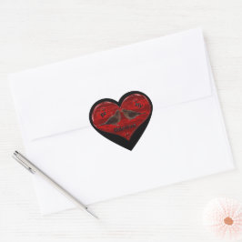 Pegatina En Forma De Corazón Ser mis palomas besadoras de San Valentín