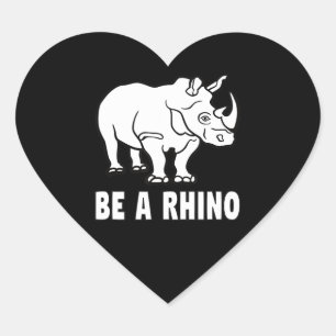Pegatina En Forma De Corazón Ser un éxito de Rinocerontes Zchieve