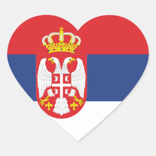 Pegatina En Forma De Corazón serbia
