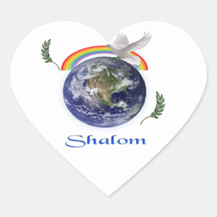 Pegatina En Forma De Corazón shalom