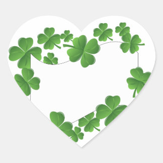 Pegatina En Forma De Corazón Shamrock
