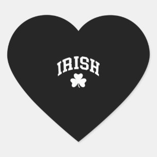Pegatina En Forma De Corazón Shamrock St Patricks Día Orgullo irlandés Irlandés