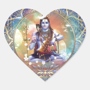 Pegatina En Forma De Corazón Shiva Mahamrityunjaya - Karma purificando