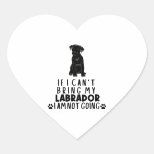 Pegatina En Forma De Corazón Si no puedo traer mi perro negro de Labrador