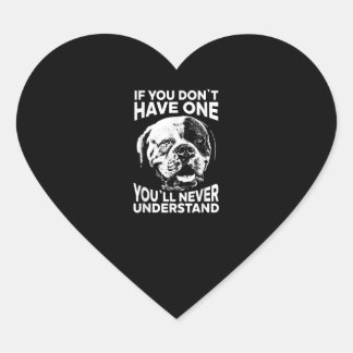 Pegatina En Forma De Corazón Si no tienes un regalo de Bulldog americano gracio