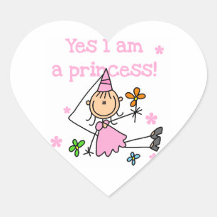 Pegatina En Forma De Corazón Sí, soy una princesa