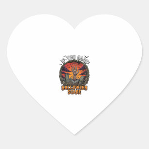 Pegatina En Forma De Corazón Si Te Atreves Calavera Mano Zombie Lápida de Hallo
