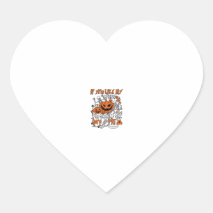 Pegatina En Forma De Corazón Si Te Gustan Las Calabazas Payaso De Halloween Tar