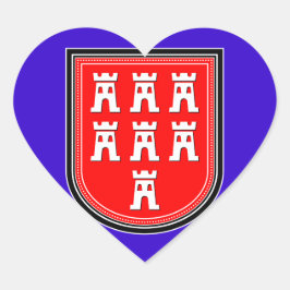 Pegatina En Forma De Corazón Signo de Sajonia