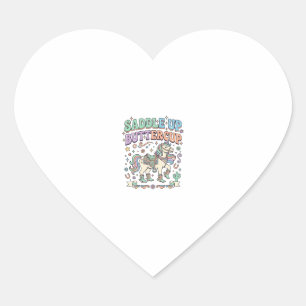 Pegatina En Forma De Corazón Silla de unicornio Buttercup Kawaii Tipografía Des