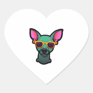 Pegatina En Forma De Corazón Silly Glasses T-Shirt mexicano sin pelo clásico