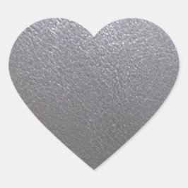 Pegatina En Forma De Corazón SILVER Gray Sparkke : Cuero look Finish