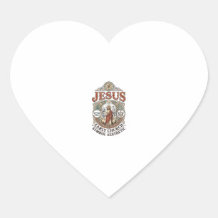 Pegatina En Forma De Corazón Símbolo de la Iglesia Primitiva de Jesús Estética