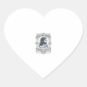 Pegatina En Forma De Corazón Símbolo de pez de Jesús Ichthys mínimo Pez de Jesú