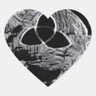 Pegatina En Forma De Corazón símbolo wiccan para las brujas