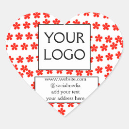 Pegatina En Forma De Corazón simple minimal agregue su logo/diseño aquí negocio