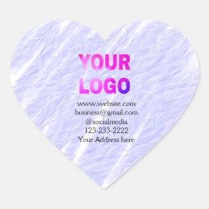 Pegatina En Forma De Corazón simple mínimo añadir su logotipo/diseño aquí texto