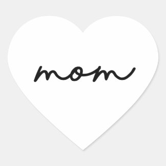Pegatina En Forma De Corazón Simple Mom Love Sticker | Mother's Day