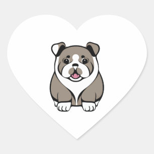 Pegatina En Forma De Corazón Simplemente perro lindo