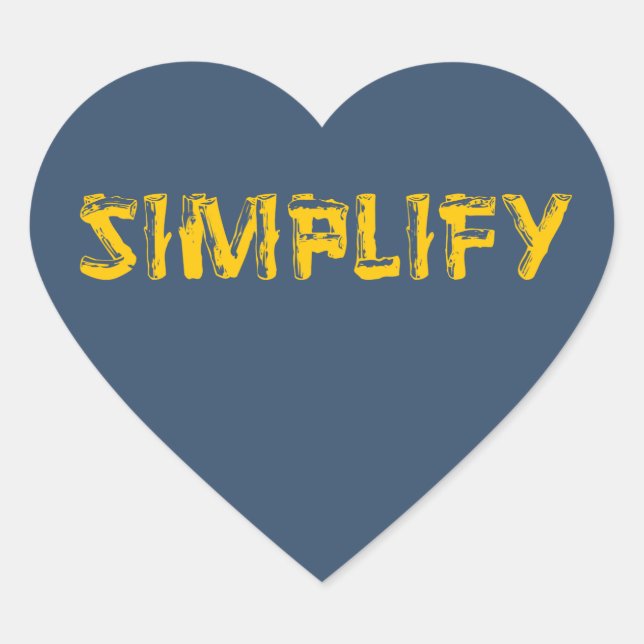 Pegatina En Forma De Corazón Simplificar (Anverso)