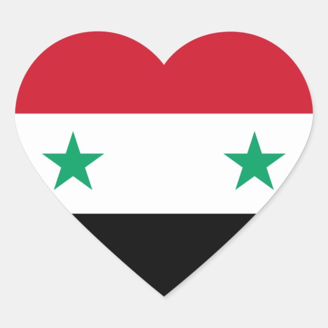 Pegatina En Forma De Corazón siria (Anverso)