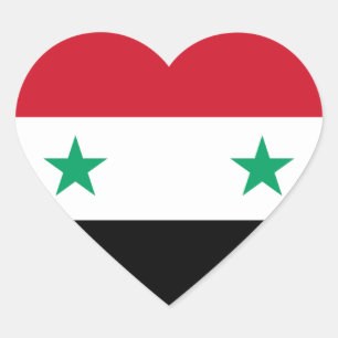 Pegatina En Forma De Corazón siria
