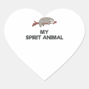 Pegatina En Forma De Corazón Sloth es mi animal espiritual