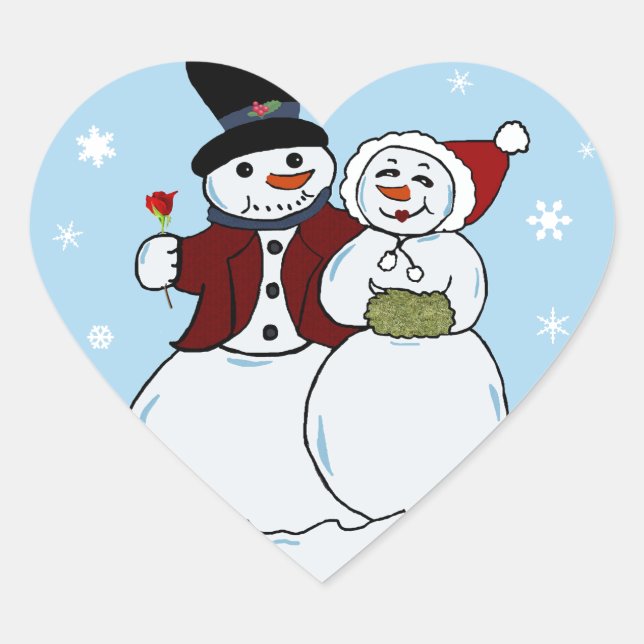 Pegatina En Forma De Corazón Snowship (Anverso)