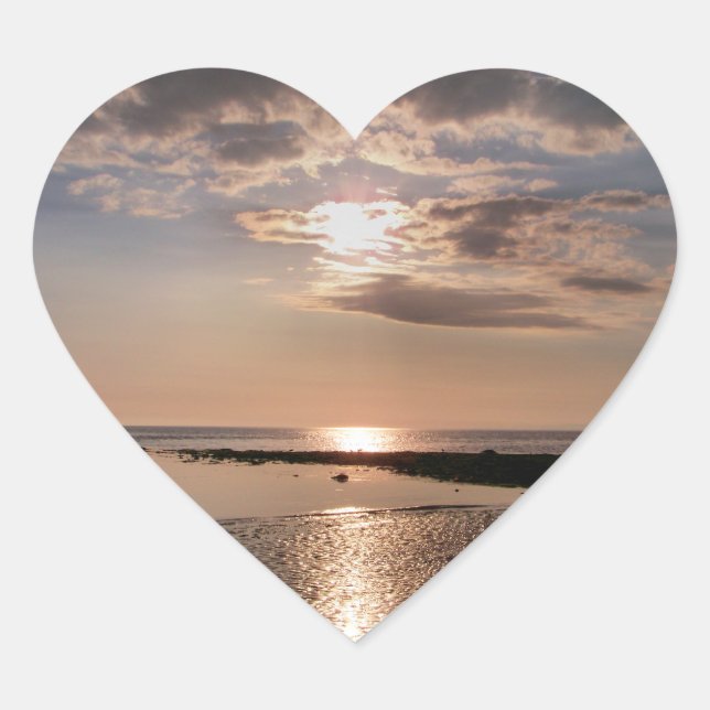 PEGATINA EN FORMA DE CORAZÓN SOL (Anverso)