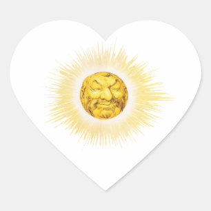 Pegatina En Forma De Corazón Sol facial