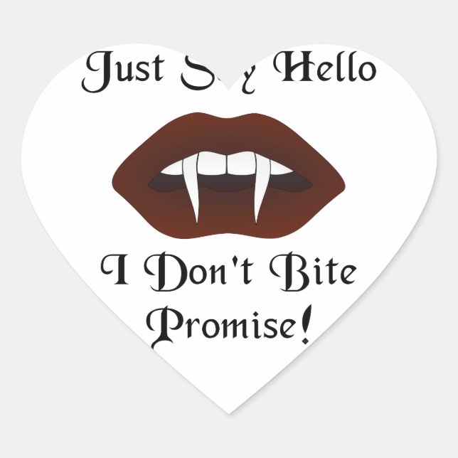 Pegatina En Forma De Corazón Sólo di hola (Anverso)