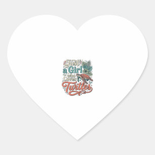 Pegatina En Forma De Corazón Solo una chica que ama las tortugas Diseño de cami