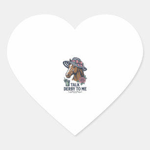 Pegatina En Forma De Corazón Sombrero de caballo Derby Vintage Diseño Talk Derb