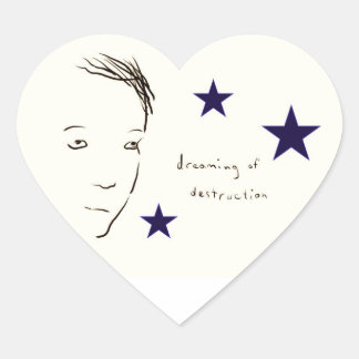 Pegatina En Forma De Corazón soñando con la destrucción