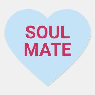 Pegatina En Forma De Corazón Soul mate lindo El día de San Valentín divertido c