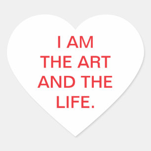 Pegatina En Forma De Corazón SOY EL ARTE Y LA VIDA Hankamer Artjunkhaus FUN